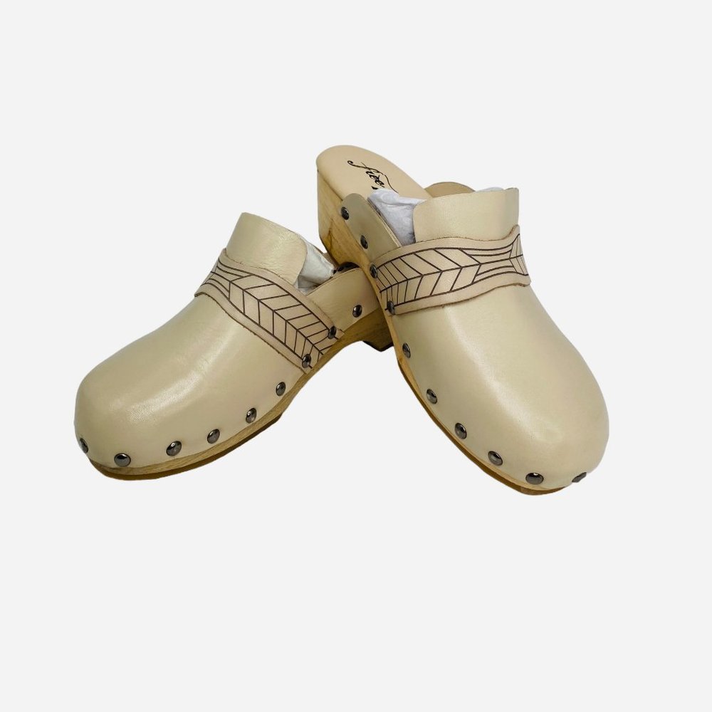 Free People Chloe Clogs – Size 8 / EU 38 – Bone – NIB – Classic Backless Slip-On - Picture 2 of 12